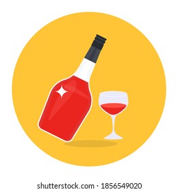 Modern style vector of wine bottle editable icon