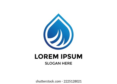 modern style water design logo