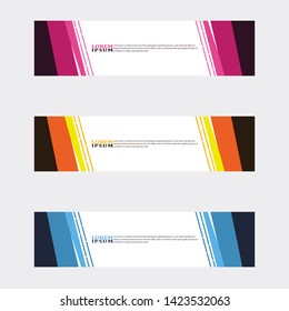 modern style of web banner template
-abstract geometric web design banner template isolated on dark grey background