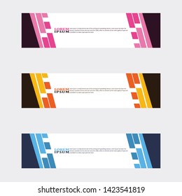 modern style of web banner template
-abstract geometric web design banner template isolated on dark grey background