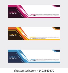 modern style of web banner template
-abstract geometric web design banner template isolated on dark grey background