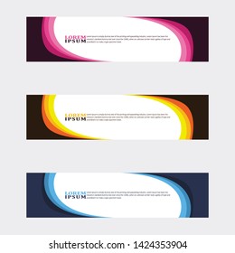 modern style of web banner template
-abstract geometric web design banner template isolated on dark grey background