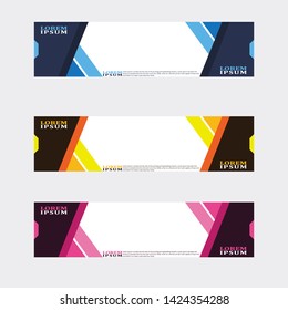 modern style of web banner template
-abstract geometric web design banner template isolated on dark grey background