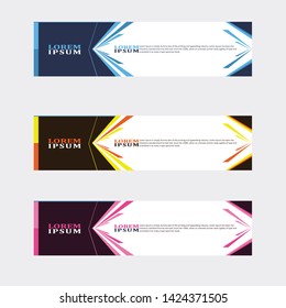 modern style of web banner template
-abstract geometric web design banner template isolated on dark grey background
