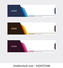 modern style of web banner template
-abstract geometric web design banner template isolated on dark grey background