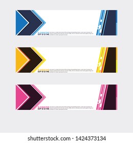 modern style of web banner template
-abstract geometric web design banner template isolated on dark grey background