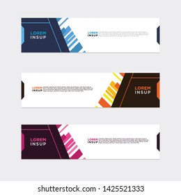 modern style of web banner template
-abstract geometric web design banner template isolated on dark grey background