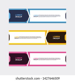modern style of web banner template
-abstract geometric web design banner template isolated on dark grey background