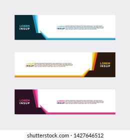 modern style of web banner template
-abstract geometric web design banner template isolated on dark grey background