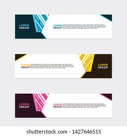 modern style of web banner template
-abstract geometric web design banner template isolated on dark grey background