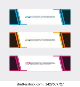 modern style of web banner template
-abstract geometric web design banner template isolated on dark grey background