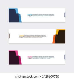 modern style of web banner template
-abstract geometric web design banner template isolated on dark grey background