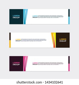 modern style of web banner template
-abstract geometric web design banner template isolated on dark grey background