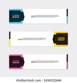 modern style of web banner template
-abstract geometric web design banner template isolated on dark grey background