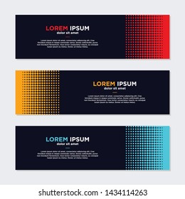modern style of web banner template
-abstract geometric web design banner template isolated on dark grey background