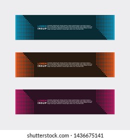 modern style of web banner template
-abstract geometric web design banner template isolated on dark grey background