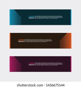 modern style of web banner template
-abstract geometric web design banner template isolated on dark grey background