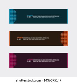 modern style of web banner template
-abstract geometric web design banner template isolated on dark grey background