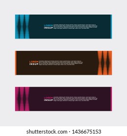 modern style of web banner template
-abstract geometric web design banner template isolated on dark grey background
