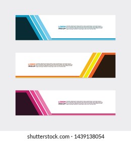 modern style of web banner template
-abstract geometric web design banner template isolated on dark grey background