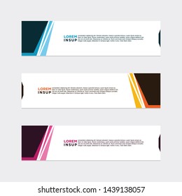 modern style of web banner template
-abstract geometric web design banner template isolated on dark grey background