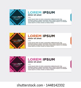 modern style of web banner template
-abstract geometric web design banner template isolated on dark grey background