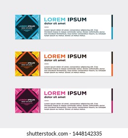 modern style of web banner template
-abstract geometric web design banner template isolated on dark grey background