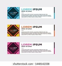 modern style of web banner template
-abstract geometric web design banner template isolated on dark grey background