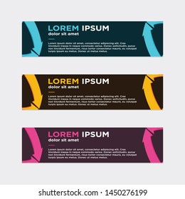 modern style of web banner template
-abstract geometric web design banner template isolated on dark grey background