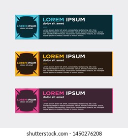 modern style of web banner template
-abstract geometric web design banner template isolated on dark grey background
