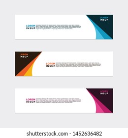 modern style of web banner template
-abstract geometric web design banner template isolated on dark grey background