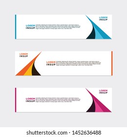 modern style of web banner template
-abstract geometric web design banner template isolated on dark grey background
