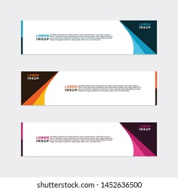 modern style of web banner template
-abstract geometric web design banner template isolated on dark grey background