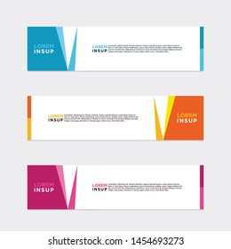 modern style of web banner template
-abstract geometric web design banner template isolated on dark grey background