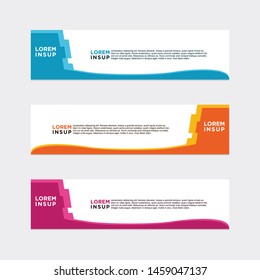modern style of web banner template
-abstract geometric web design banner template isolated on dark grey background