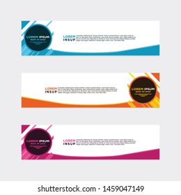 modern style of web banner template
-abstract geometric web design banner template isolated on dark grey background