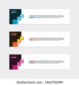 modern style of web banner template
-abstract geometric web design banner template isolated on dark grey background