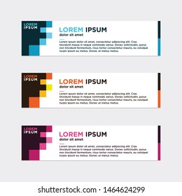 modern style of web banner template
-abstract geometric web design banner template isolated on dark grey background