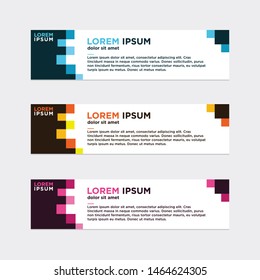 modern style of web banner template
-abstract geometric web design banner template isolated on dark grey background