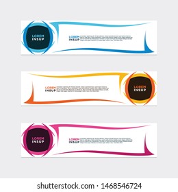 modern style of web banner template
-abstract geometric web design banner template isolated on dark grey background