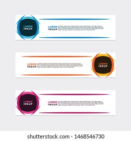 modern style of web banner template
-abstract geometric web design banner template isolated on dark grey background