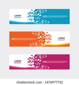 modern style of web banner template
-abstract geometric web design banner template isolated on dark grey background
