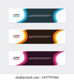 modern style of web banner template
-abstract geometric web design banner template isolated on dark grey background