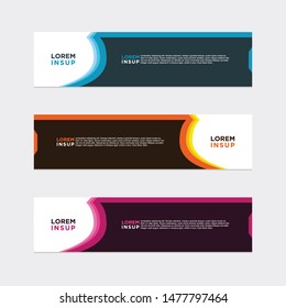 modern style of web banner template
-abstract geometric web design banner template isolated on dark grey background