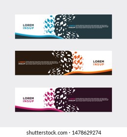 modern style of web banner template
-abstract geometric web design banner template isolated on dark grey background