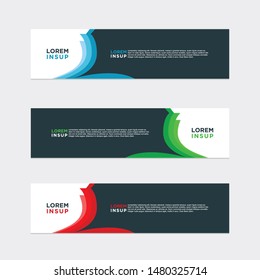 modern style of web banner template
-abstract geometric web design banner template isolated on dark grey background