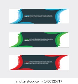 modern style of web banner template
-abstract geometric web design banner template isolated on dark grey background