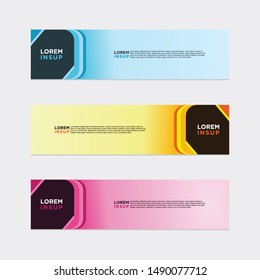 modern style of web banner template
-abstract geometric web design banner template isolated on dark grey background