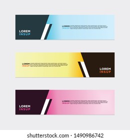 modern style of web banner template
-abstract geometric web design banner template isolated on dark grey background