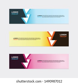modern style of web banner template
-abstract geometric web design banner template isolated on dark grey background